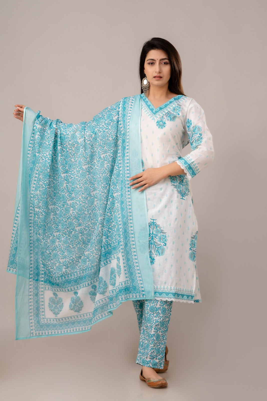 Wovear Blue Colored Salwar Kameez set.